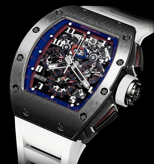 Best Richard Mille Rm 011 Asia Exclusive White Ntpt Carbon Chronograph 